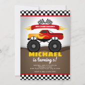 Monster Trucks Birthday Uitnodiging voor jongen (Voorkant)