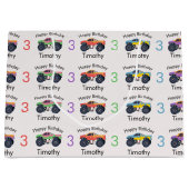 Monster Trucks Boy's Name & Age Verjaardag Groot Cadeauzakje (Voorkant)