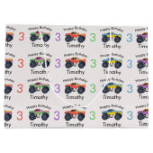 Monster Trucks Boy's Name & Age Verjaardag Groot Cadeauzakje (Achterkant)