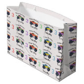 Monster Trucks Boy's Name & Age Verjaardag Groot Cadeauzakje (Achterkant Gekanteld)