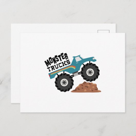 Monster Trucks Briefkaart (Voorkant / Achterkant)