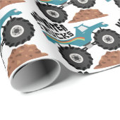 Monster Trucks Cadeaupapier (Rol Hoek)