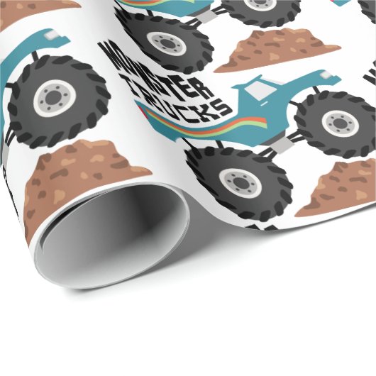 Monster Trucks Cadeaupapier (Rol Hoek)