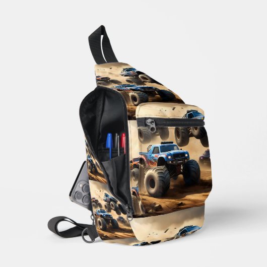 Monster Trucks Chaos, Sling Bag (Open)