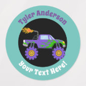 Monster Trucks, DIY Name & Message Labels (Design 2)