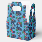 Monster Trucks en kerstbomen Patroon Bedankdoosjes (Geopend)