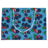Monster Trucks en kerstbomen Patroon Groot Cadeauzakje (Voorkant)