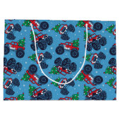 Monster Trucks en kerstbomen Patroon Groot Cadeauzakje (Achterkant)