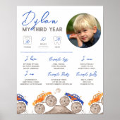 Monster Trucks Foto Mijlpaal Teken Poster (Voorkant)