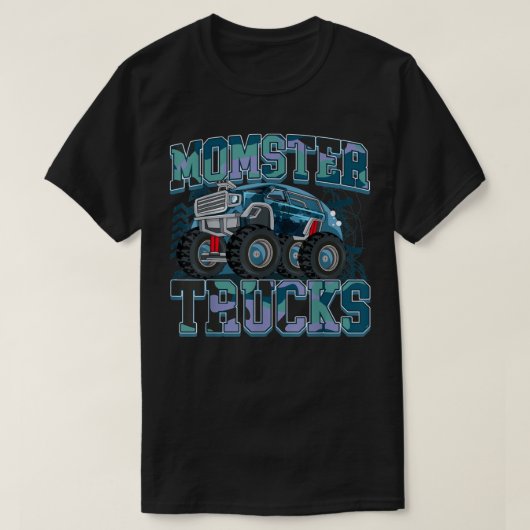 Monster Trucks Funny Camouflage Birthday Party T-shirt (Design voorkant)