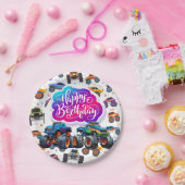 Monster Trucks Gelukkige Verjaardag Papieren Bordje (Feest)