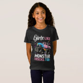 Monster trucks girls like monster trucks t-shirt (Voorkant volledig)