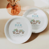 Monster Trucks Groene Blauwe Verjaardagspapier Bor Papieren Bordje