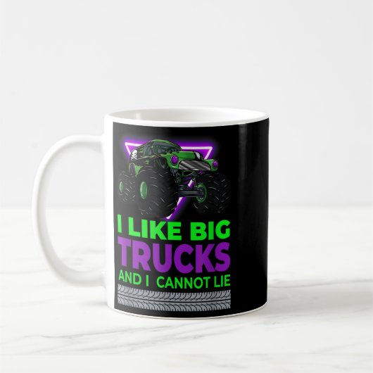 Monster Trucks - I Like Big Trucks And I Cannot Li Koffiemok (Links)