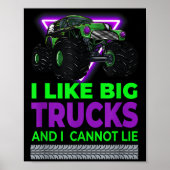 Monster Trucks - I Like Big Trucks And I Cannot Li Poster (Voorkant)