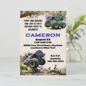 Monster Trucks in de modder Kaart (Staand voorkant)