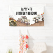  Monster Trucks Jongens Verjaardag Spandoek (Insitu)