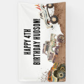  Monster Trucks Jongens Verjaardag Spandoek (Verticaal)