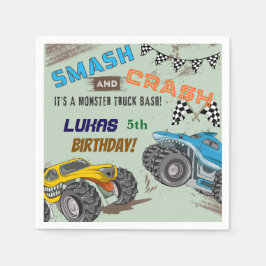 Monster Trucks Jongens Verjaardagsfeestje  Servet