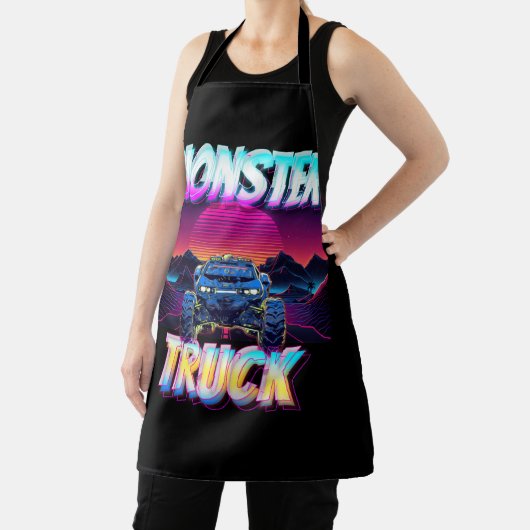 Monster Trucks Lover Retro Vaporwave Style Mountai Schort (Insitu)