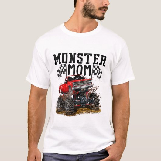 Monster Trucks Mom for Birthday Kid mothers Day Vi T-shirt (Voorkant)