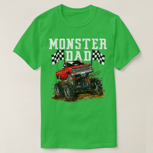 Monster Trucks Pap Voor Verjaardag Kind Vaderdag T-shirt (Design voorkant)