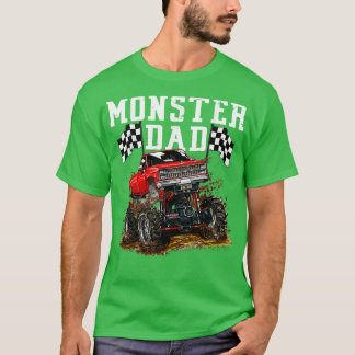 Monster Trucks Pap Voor Verjaardag Kind Vaderdag T-shirt
