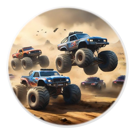 Monster Trucks Racing, Keramische Knop (Voorkant)