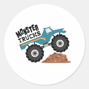 Monster Trucks Ronde Sticker