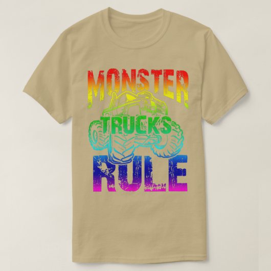 Monster Trucks Rule top voor regenboog 2 (Design voorkant)
