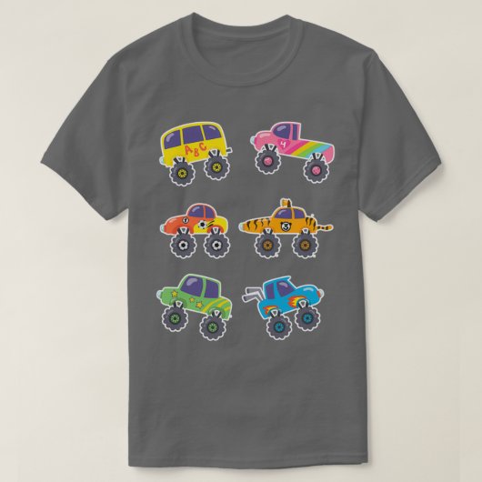 Monster Trucks Stunts Boys Girls T-shirt (Design voorkant)