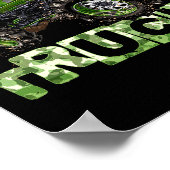 Monster Trucks T Funny Camouflage Birthday Gift Poster (Hoek)