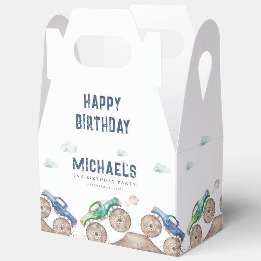 Monster Trucks Verjaardag Bedankdoosjes (Open)