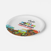 Monster Trucks verjaardag Papieren Bordje (Gekanteld)