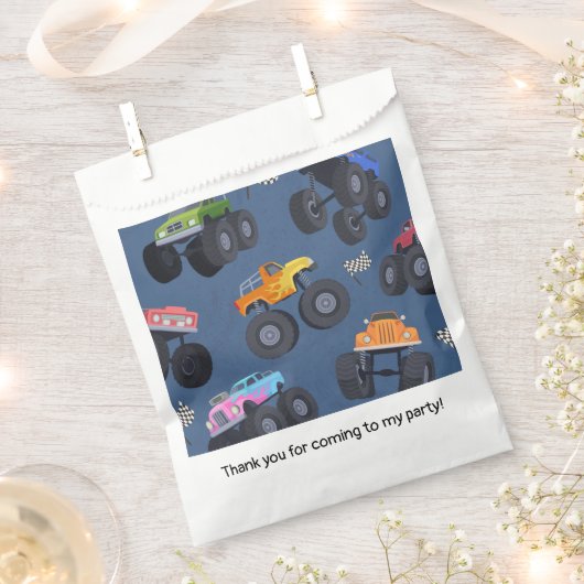Monster Trucks Verjaardagsfeest Bedankzakje (Geknipt)