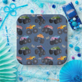 Monster Trucks Verjaardagsfeest Papieren Bordje (Feest)