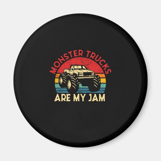 Monster Trucks zijn mijn  marinemonster Tr Magneet (Voorkant)