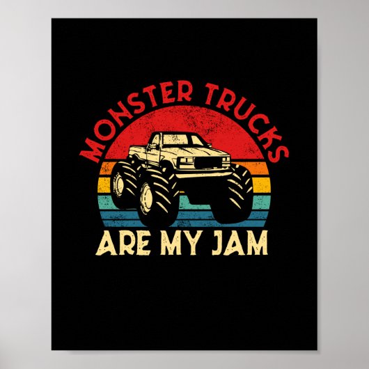 Monster Trucks zijn mijn  marinemonster Tr Poster (Voorkant)