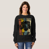 Monster Trucks zijn mijn  marinemonster Tr Trui (Voorkant volledig)