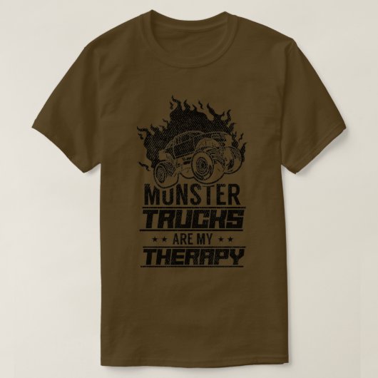 Monster Trucks zijn mijn Therapy ClassicCopy T-shirt (Design voorkant)
