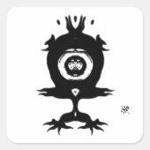 monster v1 vierkante sticker (Voorkant)