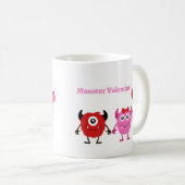 Monster Valentijn met Cute Monsters op Koffiemok (Voorkant rechts)