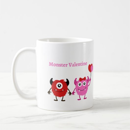 Monster Valentijn met Cute Monsters op Koffiemok (Links)