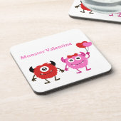 Monster-Valentijn met twee vouwmonsters Bier Onderzetter (Linkerzijde)