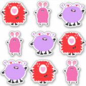 Monster Valentijnsdag Sticker (Voorkant)