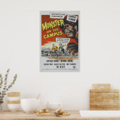 Monster van de klassieke campus-horrorfilm poster (Keuken)