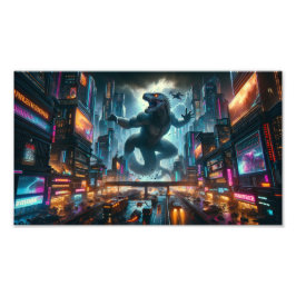 Monster van de reuzenhagedis foto afdruk