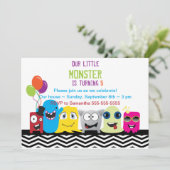 Monster van een uitnodiging voor een partij voor e (Staand voorkant)