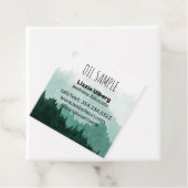 Monster van etherische olie voor berglandschap bedankjes labels (In situ)