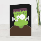monster van Frankenstein | Kinder Halloween Kaart (Voorkant)